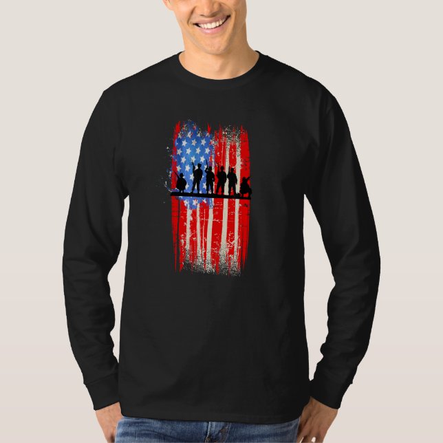 Camiseta 4th of July Patriotic Soldier Statement (Anverso)