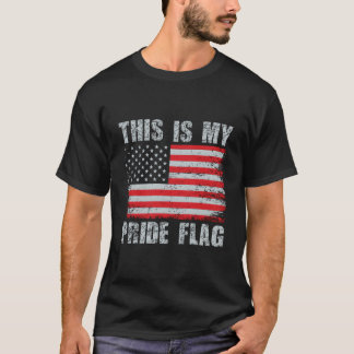 Camiseta 4Th Of July Patriotic This Is My Pride Flag Usa Am
