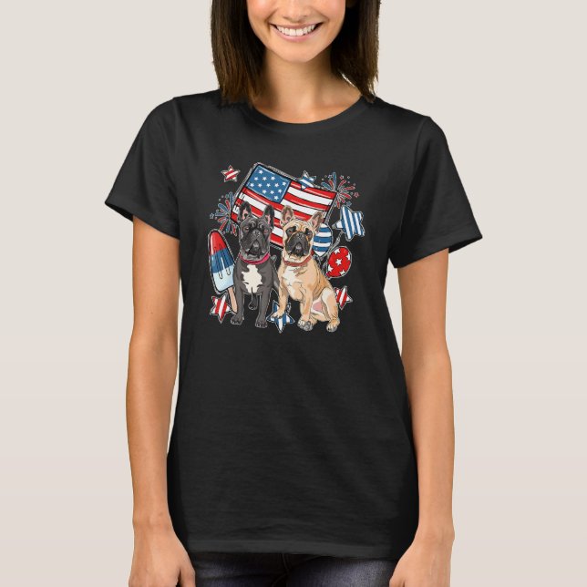 Camiseta 4th Of July Pitbull Dog Independence Day Patriotic (Anverso)