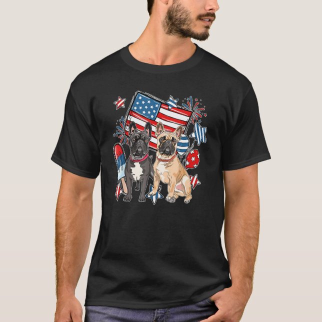 Camiseta 4th Of July Pitbull Dog Independence Day Patriotic (Anverso)