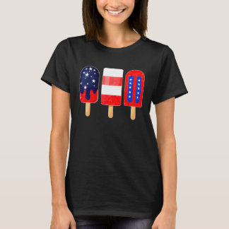 Camiseta 4th of July Popsicle American Flag Patriotic Summe