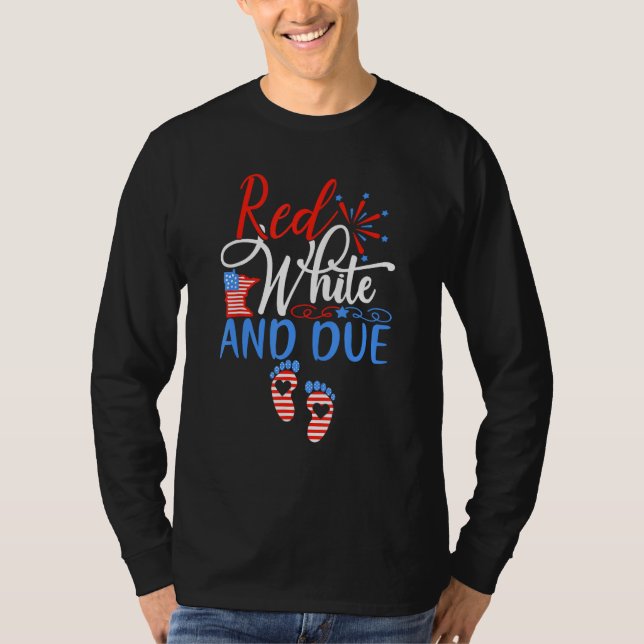Camiseta 4th Of July Red White And Due American Flag Patrio (Anverso)
