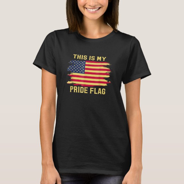 Camiseta 4th Of July This Is My Pride Flag USA American Pat (Anverso)