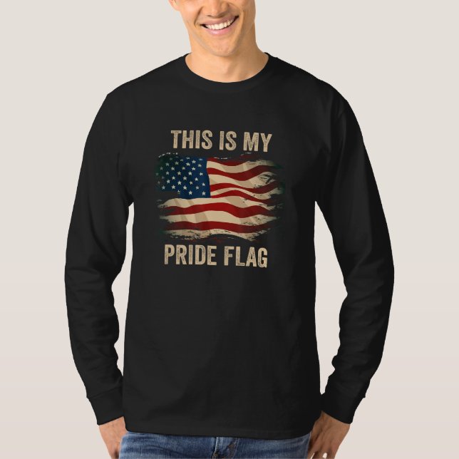 Camiseta 4th of July This Is My Pride Flag USA American Pat (Anverso)