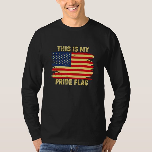 Camiseta 4th of July This Is My Pride Flag USA American Pat (Anverso)