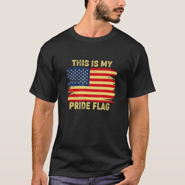 Camiseta 4th of July This Is My Pride Flag USA American Pat (Anverso)