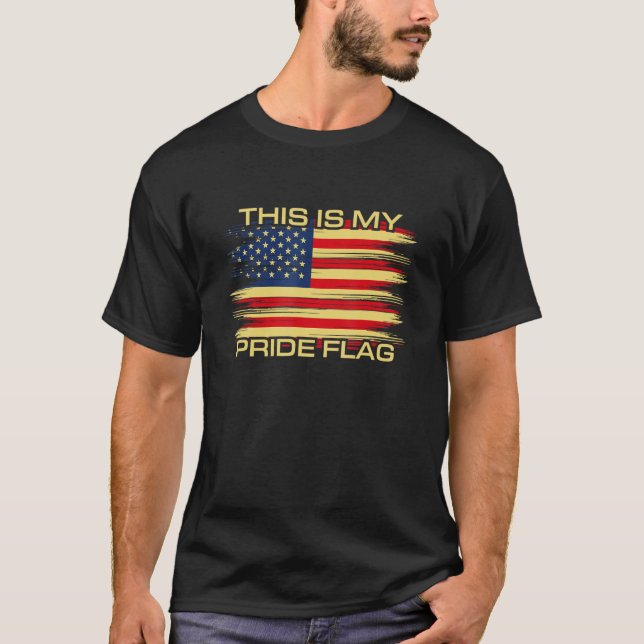 Camiseta 4th of July This Is My Pride Flag USA American Pat (Anverso)