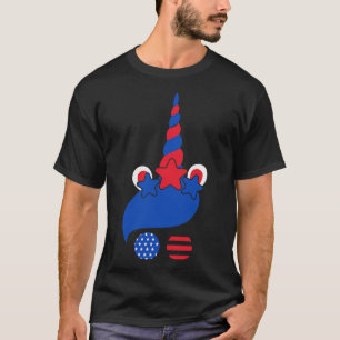 Camiseta 4th Of July Unicorn American Flag