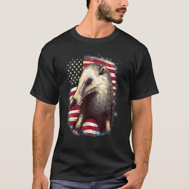 Camiseta 4th Of July US Flag Anteater (Anverso)
