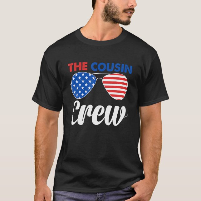 Camiseta 4th Of July Us Flag Popsicl The Cousin Crew (Anverso)