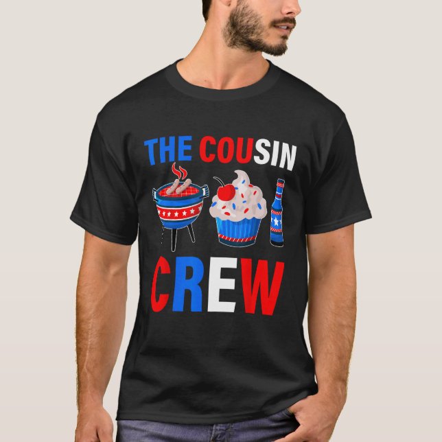 Camiseta 4th Of July Us Flag Popsicl The Cousin Crew 1 (Anverso)