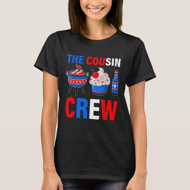 Camiseta 4th Of July Us Flag Popsicl The Cousin Crew 1 (Anverso)