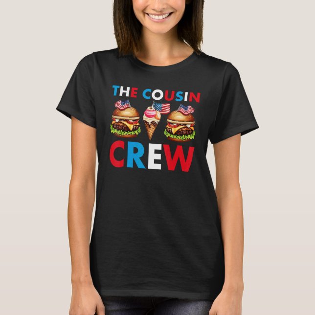 Camiseta 4th Of July Us Flag Popsicl The Cousin Crew 3 (Anverso)