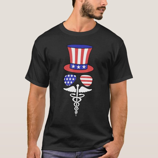 Camiseta 4th Of July USA Emergency Department Room Healthca (Anverso)