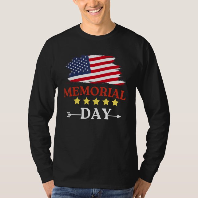 Camiseta 4th of July  Usa Flag For Independence Day (Anverso)