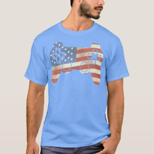 Camiseta 4th Of July Video Game Gamer Kids Boys Men USA 