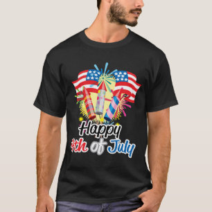 Camiseta 4to de los fuegos artificiales de julio