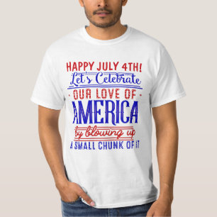 Camiseta 4to divertido del chiste de los fuegos