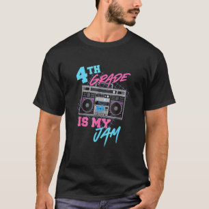 Camiseta 4to Grado Es Mi Jam Vintage 80s Boombox Profesor S