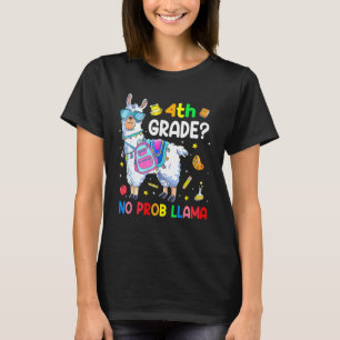 Camiseta 4to Grado Sin Prob Llama  Maestro Y Niño De Vuelta