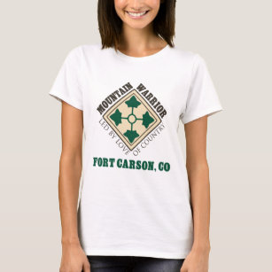 Camiseta 4to Guerrero Fort Carson de la montaña de la