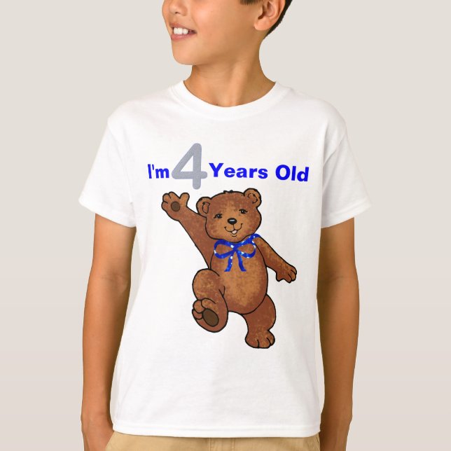 Camiseta 4to Muchacho de la fiesta de cumpleaños (Anverso)