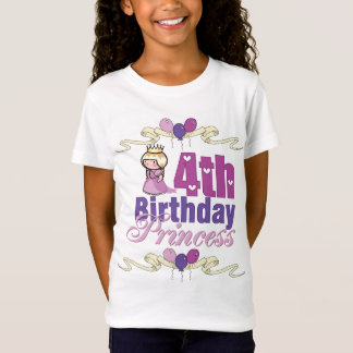 Camiseta 4to Princesa del cumpleaños