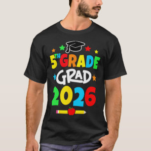 Camiseta 5º Grado 2026 Graduado de Quinto Grado Escuela Pri