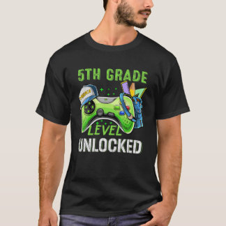 Camiseta 5º Grado de nivel de ropa desbloqueada Primer Día