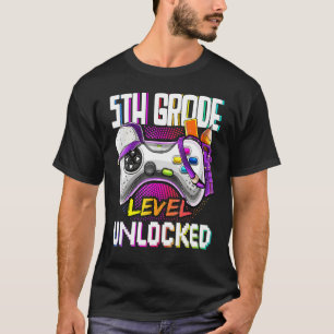 Camiseta 5º Grado Desbloqueado De Nuevo Al Videojuego Escol