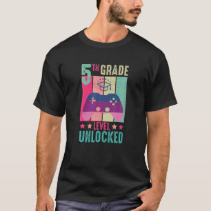 Camiseta 5º Grado Grado Desbloqueado Gaming Retro Video Gam