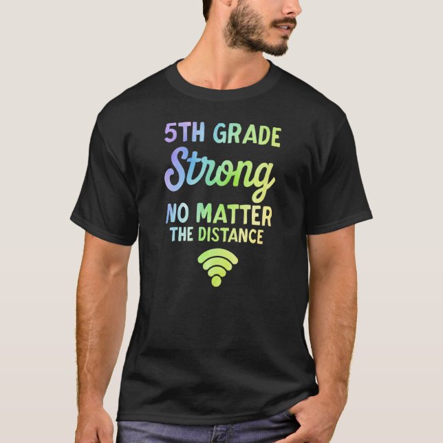 Camiseta 5º Grado No Importa Wifi La Cita A Distancia (Anverso)