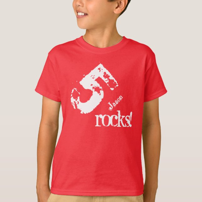 Camiseta 5º regalo de cumpleaños para el nombre personaliza (Anverso)