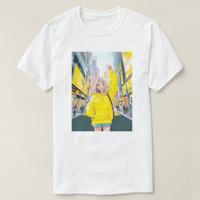 Camiseta 5万人達成に笑顔が溢れるJk Tシャツ｜寿司娘 GenerativeAI (Diseño del anverso)