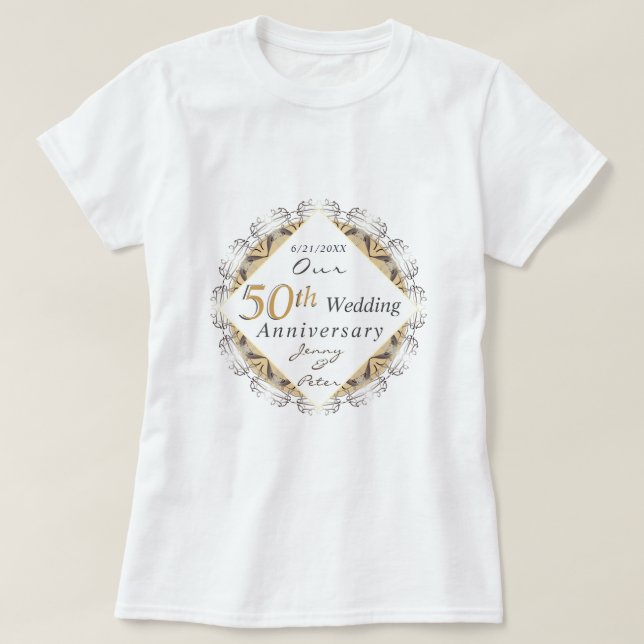 Camiseta 50º Aniversario de Boda  (Diseño del anverso)