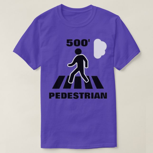 Camiseta 500 foot pedestrian base jump Big Air Blue (Diseño del anverso)