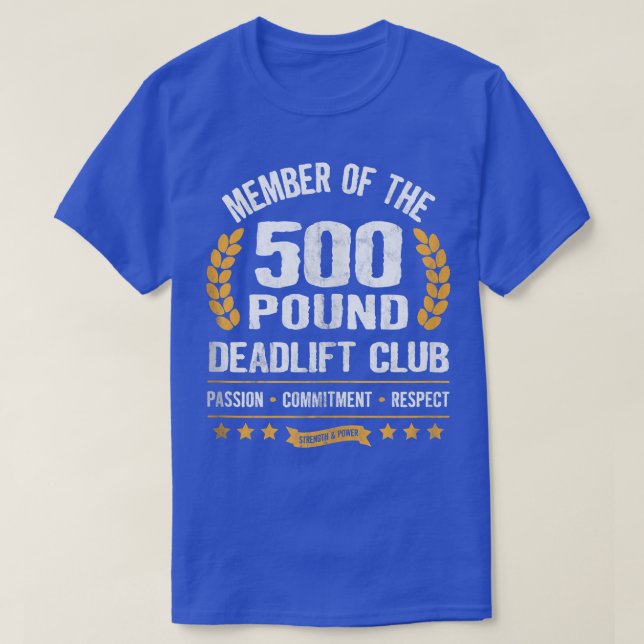 Camiseta 500 libras esterlinas de gimnasia para hombres y m (Diseño del anverso)