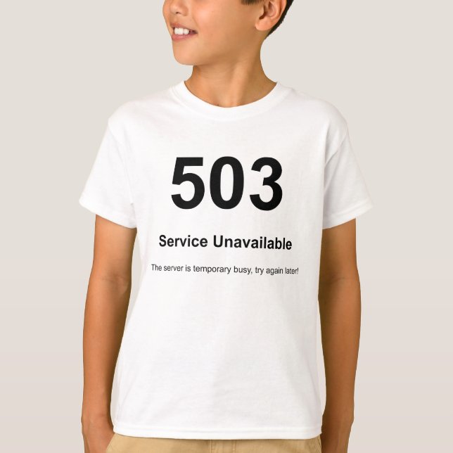 Camiseta 503 Servicio no disponible (Anverso)