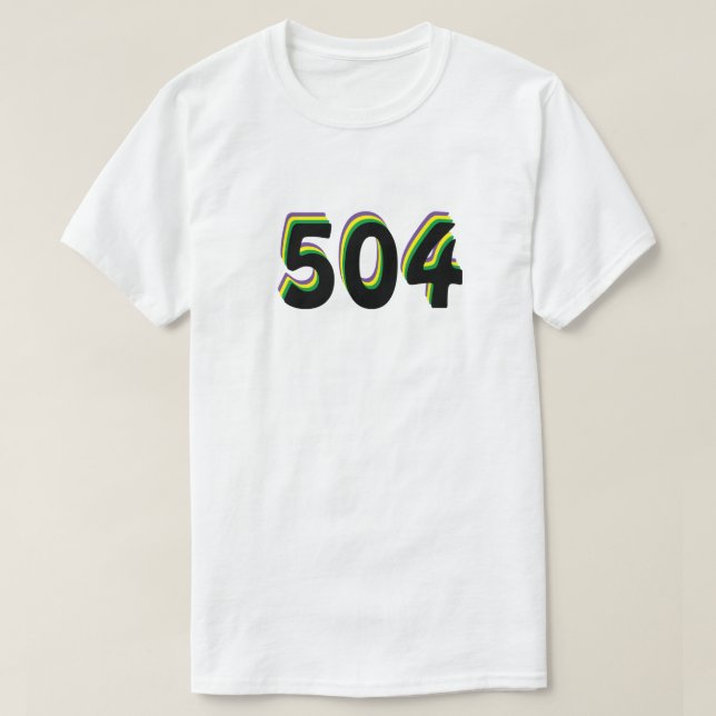 Camiseta 504 Código de área (Diseño del anverso)