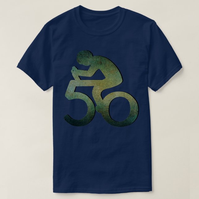 Camiseta 50.ª Bicicleta de los cumpleaños, nuestro Bicy de  (Diseño del anverso)