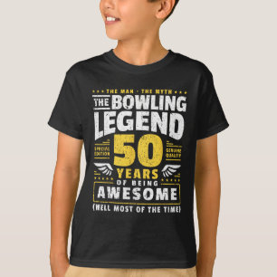 Camiseta 50.ª Bola de cumpleaños Bowler de 50 años