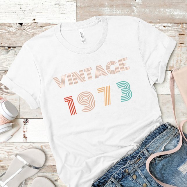 Camiseta 50.ª cosecha de cumpleaños personalizada 1973 (Subido por el creador)