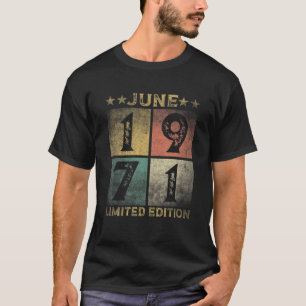 Camiseta 50.ª Decoración De Cumpleaños Junio De 1971 Hombre