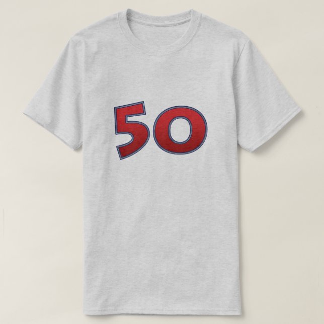 Camiseta 50.ª fiesta de cumpleaños (Diseño del anverso)