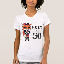 Camiseta 50.ª Fiesta de Cumpleaños Foxy En 50 Scottish Fox 