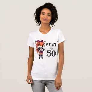 Camiseta 50.ª Fiesta de Cumpleaños Foxy En 50 Scottish Fox 