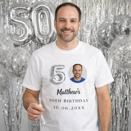 Camiseta 50.ª foto de plata de cumpleaños