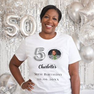 Camiseta 50.ª foto de plata de cumpleaños