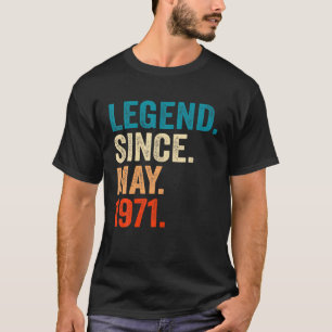 Camiseta 50.ª Leyenda De Cumpleaños Desde Mayo De 1971 50 A