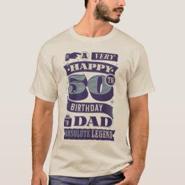 Camiseta 50.ª leyenda de la tipografía hipster del retro de